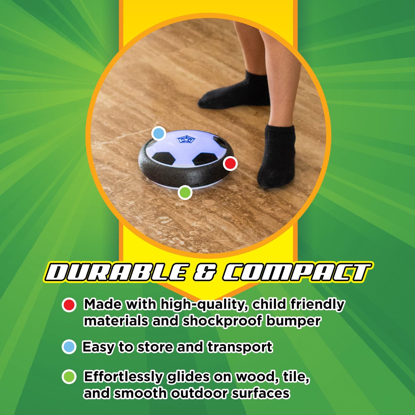 Stomp Sports Hover Soccer, Air Soccer Toy for Kids