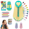 Choose Friendship Bracelet Making Kit - DIY Craft Loom for Kids Ages 8+, New & Improved Design, Includes 20 Threads, Makes 8 Bracelets, Yellow “Taffy”