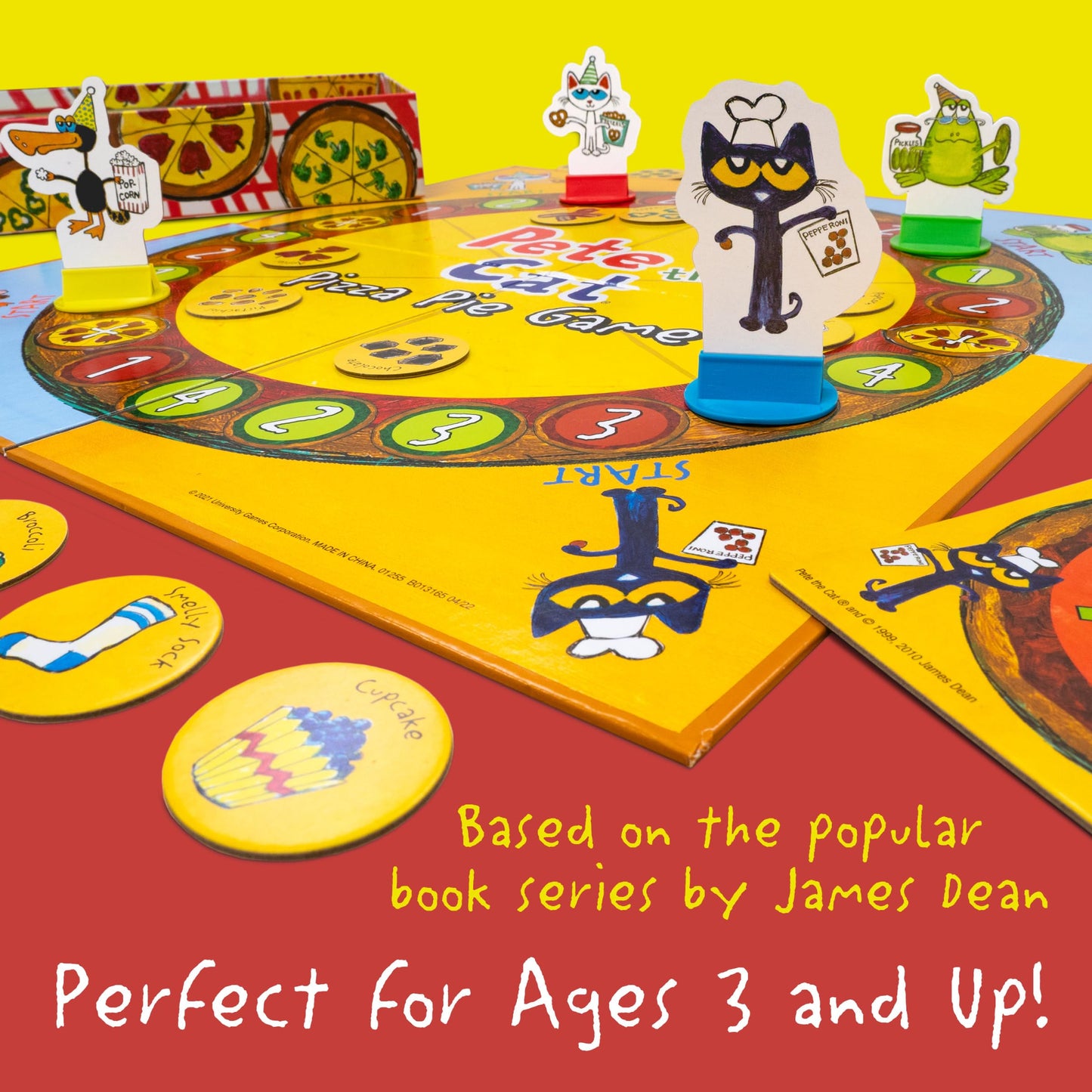 University Games Pete the Cat Pizza Pie Game Green, Ages 3 years and Up