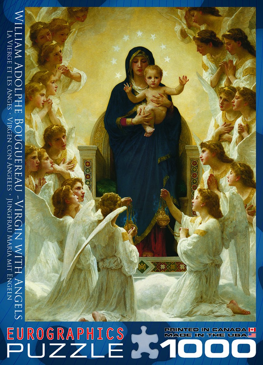 EuroGraphics Virgin with Angels by William Bouguereau 1000 Piece Puzzle, 6000-7064