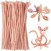 STSTR 100PCS Light Brown Pipe Cleaners, Christmas Tan Pipe Cleaners for Crafts, Solid Color Craft Supplies, Fuzzy Sticks Set for DIY Arts Crafts