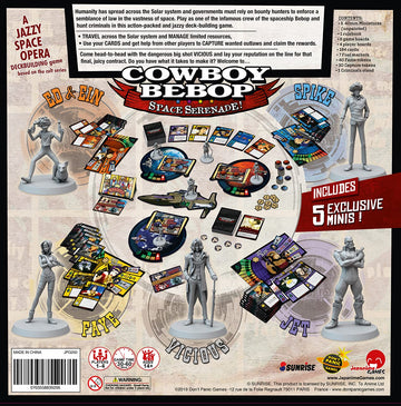 Japanime Games Cowboy Bebop: Space Serenade | from The Creator of Harmonies | Cooperate to Take Down Vicious | 1-4 Players | Ages 14+ | 30-90 Min Play