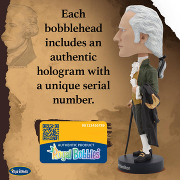 Royal Bobbles Alexander Hamilton - Founding Fathers Collection - 8.5 Inches Tall - Collectible Bobblehead Statue