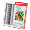 Crocodile Creek Dinosaur Canvas Art Kit - Acrylic Painting Art Supplies for Kids Ages 4-8 and Up - Includes 1 Stretched Canvas with a Dinosaur Print