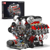Mould King 10130 V8 Engine Model kit that Runs, Build Your Own Cars Combustion Battery/Motor Blocks Sets, STEM Toy Gift for Adults 14+ Teens