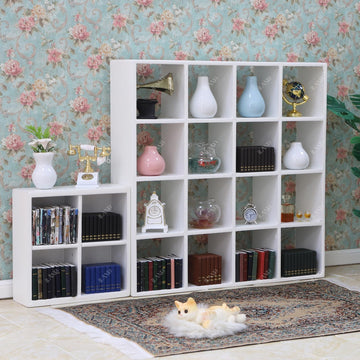 iLAND Doll House Accessories and Furniture 5pcs Trinket Display Shelf with Miniature Vase Dollhouse Furniture and 1/12 Scale Accessories Mini