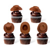 Gexolenu 20 Pcs Plastic Mini Cowboy Hat Decoration Western Cowgirl Hat Doll Hats for Dollhouse Party Decoration Boy Girl Birthday Cake Decor