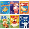 Card Games,6 Decks,Go Fish,Old Maid,Crazy 8s,Memory Match,Slap Jack,Space Playing Cards,Fun Game Cards for Kids Toddlers and Adults,Family Party Table