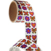 Bulk Roll Prismatic Stickers, Mini Fun Shapes for Girls (100 Repeats)