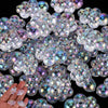 50 Pcs Tiny Fake Bubbles, Plastic Bubbles for Crafts with Hole, Bubble Decorations Bubble Beads for DIY Necklaces Bracelets Jewelry Making, Bubble