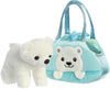 Aurora® Fashionable Fancy Pals™ Peek-A-Boo™ Polar Bear Stuffed Animal - Plush with Stylish Purse for Dress Up Fun - Perfect for Kids 3+ Years