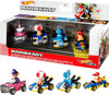 Hot Wheels Mario Kart Vehicle 4-Pack, Set of 4 Fan-Favorite Characters Includes 1 Exclusive Model, Collectible Gift for Kids & Fans Ages 3 Years Old