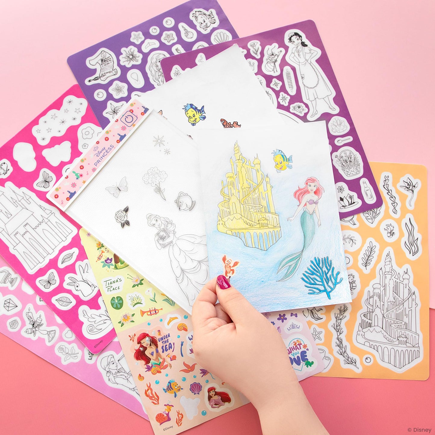 Fashion Angels Disney Princess Light Up Sketchpad Kids Design Kit
