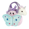 Aurora® Fashionable Fancy Pals™ Lil Butterfly™ Unicorn Stuffed Animal - Plush with Stylish Purse for Dress Up Fun - Perfect for Kids 3+ Years