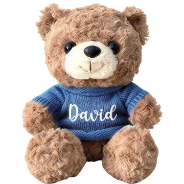 aoemgnj Personalized Teddy Bear with Custom Embroidered Name, 10/12/16 Inch Soft Plush Stuffed Animal, Valentine's Day Birthday for Girlfriend