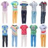 BARWA Lot 3 Sets Fashion Outfit Clothes 3 Tops with 3 Trousers for 12 inch Boy Friend Doll