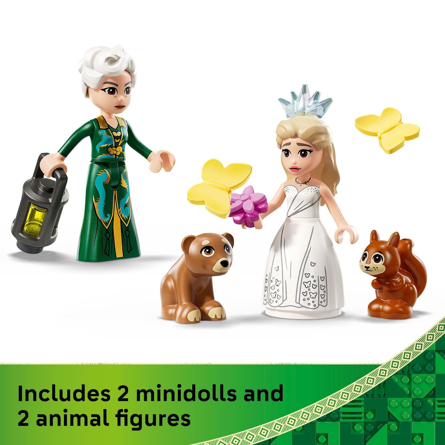 LEGO Wicked Glinda's Wedding Day Building Toy - Pretend Playset with 2 Minidolls, 2 Animal Toy Figures, & 2 Poseable Butterflies - Building Blocks