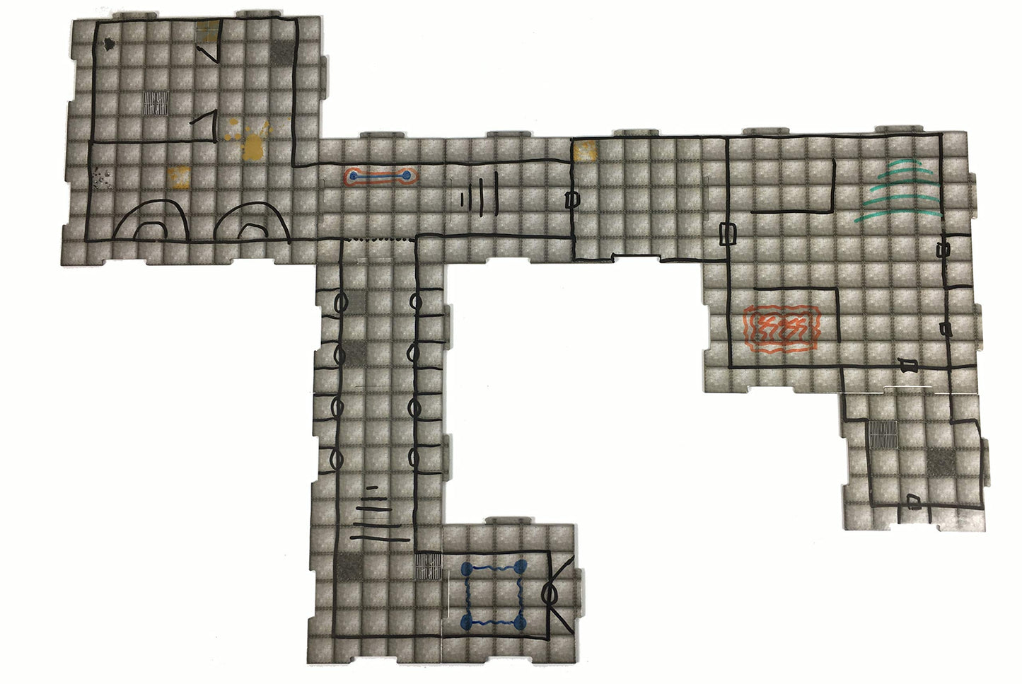 Role 4 Initiative Dry-Erase Dungeon Tiles, Steel Plate, Booster Pack of Two 10" Tiles and Eight 5" Tiles