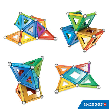 Geomag Rainbow Magnetic Building Set, Multicolor - 72 Pieces