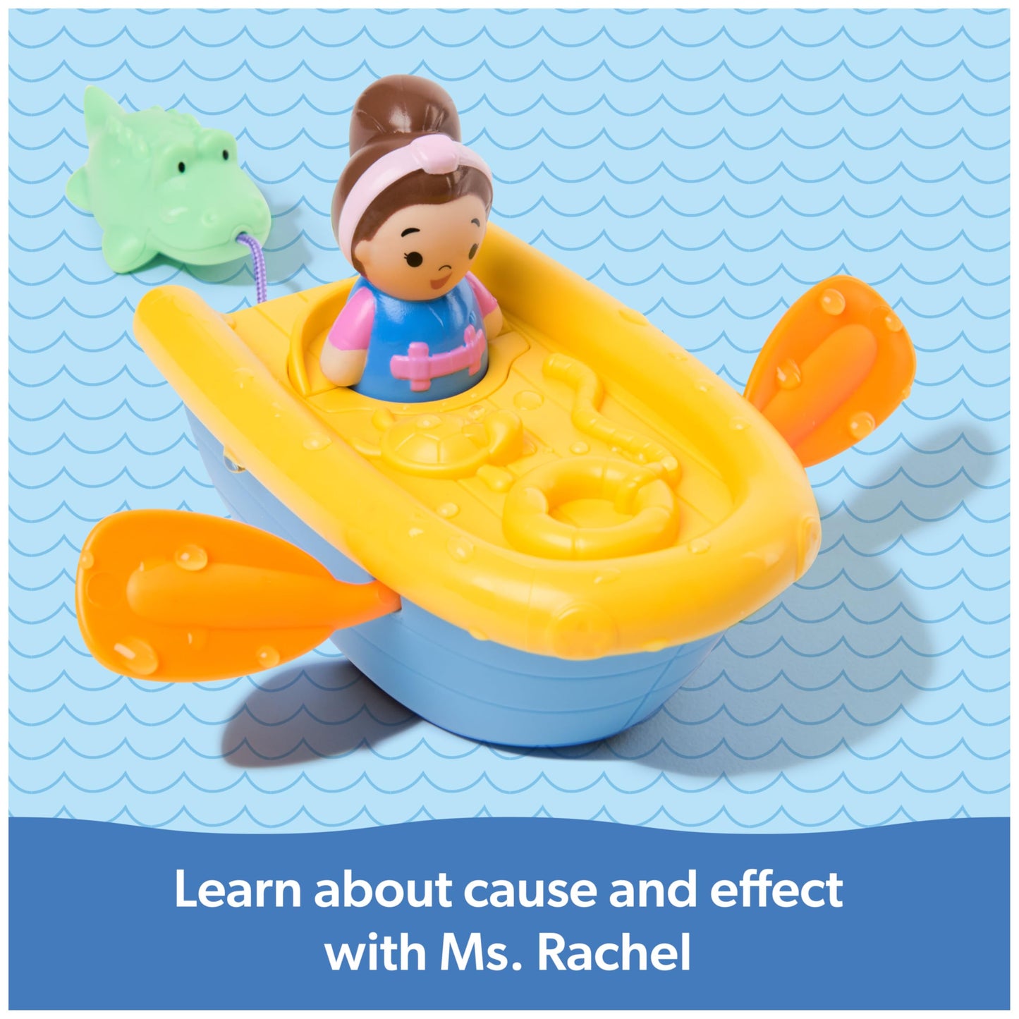 Ms. Rachel Official Row Your Boat Water Toy, Educational Bath Toys & Toddler Toys for Girls & Boys Ages 2-3+ Years