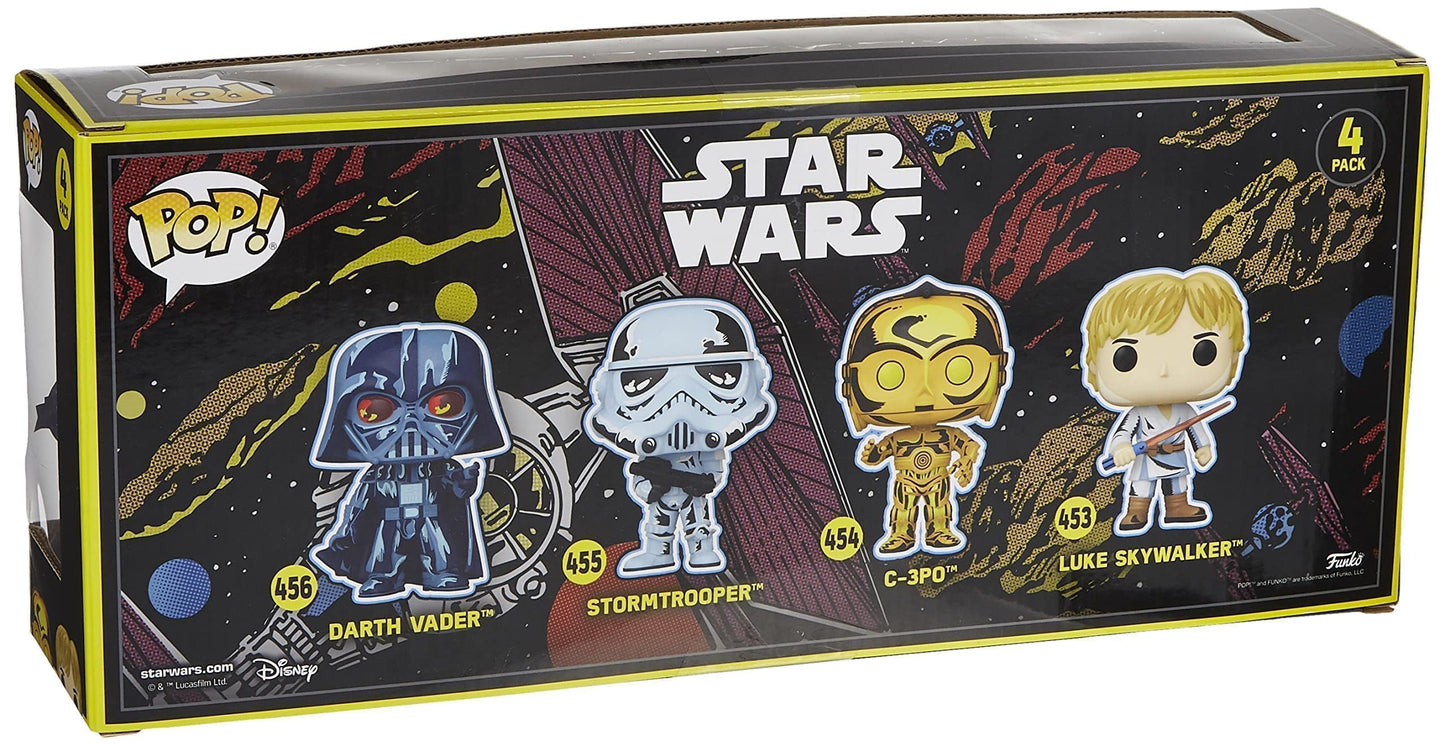 Star Wars Pack 4 Figurines POP! Movies Vinyl Retro Series 9 cm