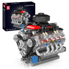 Mould King 10171 V8 Engine Model Kit That Works, 8 Cylinder Car Engine with Motor, Building Blocks Collectibles for Adults, STEM Build Set (487