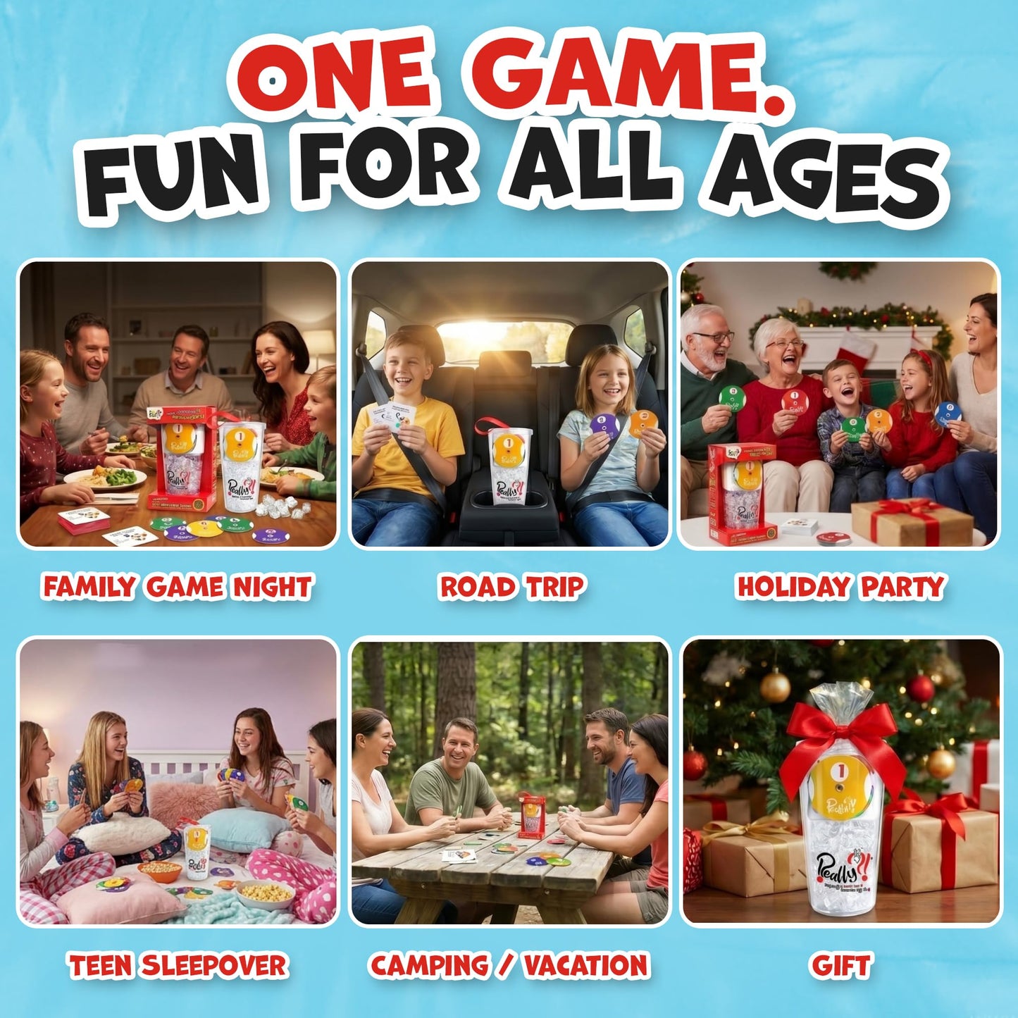 Really?! Games You Think You Know Me Fun Family Card Game for Adults Teens and Kids, 100 Question Cards with 500 Answers, Guessing Game with Number