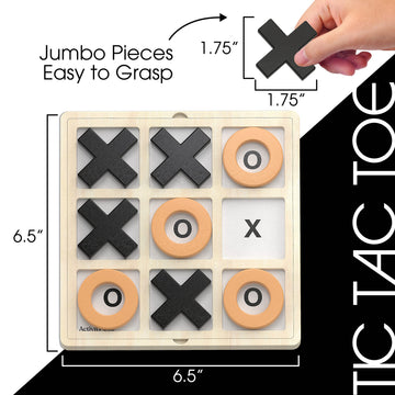 Keeping Busy Tic Tac Toe Dementia Activities for Seniors | Alzheimer Products for Elderly Patients | Fun Memory Game Toy & Cognitive Brain Puzzle