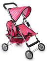 Twin Doll Stroller - Pretend Play Stroller for Dolls - Toy Stroller with Storage Basket for Baby Doll Accessories Set