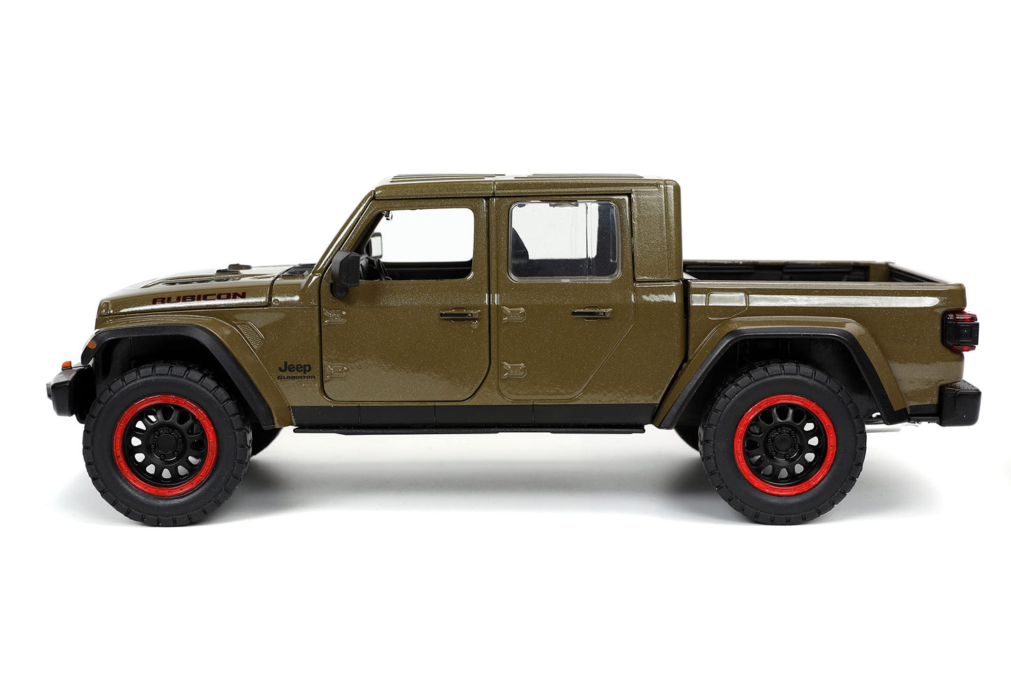 Jada Just Trucks 1:24 2020 Jeep Gladiator Die-cast Car Brown with Tire Rack, Toys for Kids and Adults
