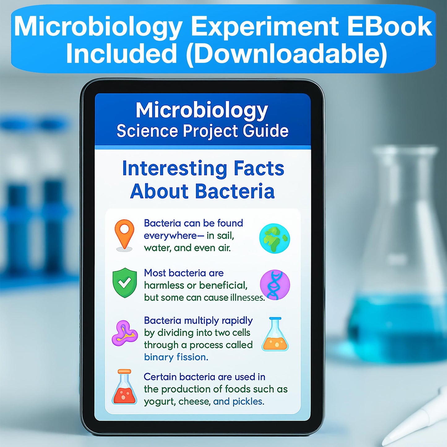 Evviva Sciences Microbiology Science Project Kit, Pre-Poured Agar Plates for Students, Agar Petri Dishes to Learn Microbiology, with Educational
