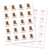 Boots or Bows Western Gender Reveal Stickers - 40 Labels (20 of Each Design)