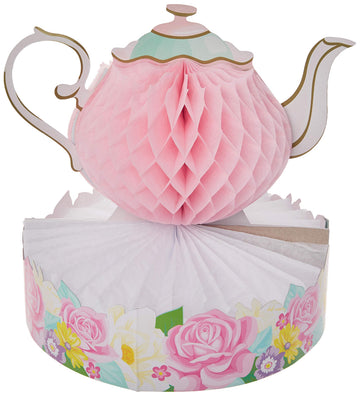 Creative Converting Floral Tea Party Centerpiece, 1 ct Multicolor, 9" x 10"