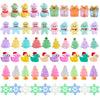 ZXSWEET 60 PCS Christmas Mini Resin Figures Glow in The Dark Miniature Figurines Aquarium Ornaments Charms for Garden Dollhouse Aquarium Home
