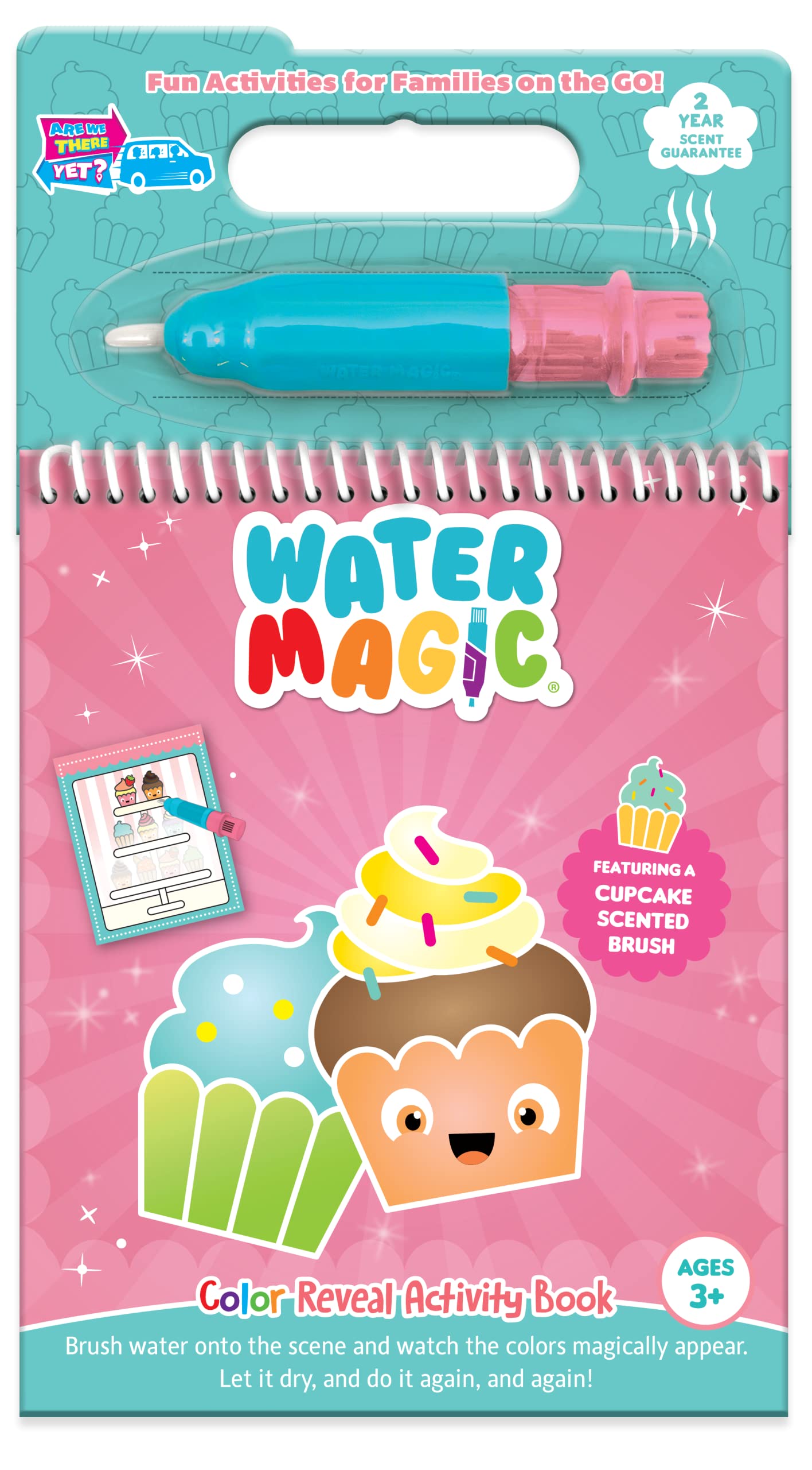 Scent Masters Water Magic (2Pack - Cupcake and Donut) - Patented Gourmet Scented Reusable Water Reveal Activity Pads - No Mess, All Fun by Scentco