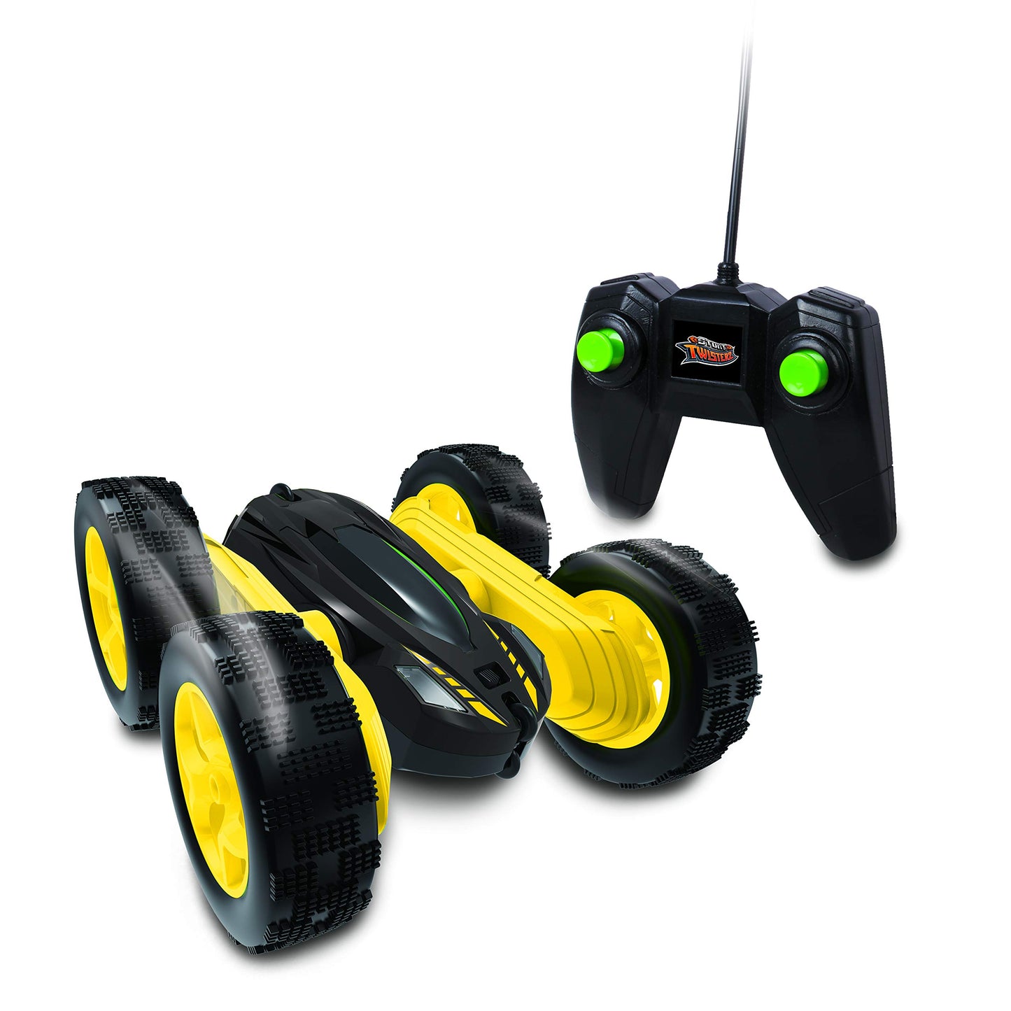NKOK Stunt Twisterz RC Tornado Twister Remote Control Toy - Colors Vary (Green/Yellow)