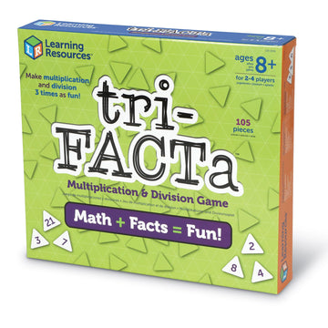 Learning Resources Tri-FACTa Multiplication & Division Game - Math Manipulatives, Kid Montessori Board Games, Classroom Must Haves, STEM Number Cards