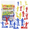 Tim Mee People Play Figures - Yellow, Red, & Blue 18pc Playset - Made in USA