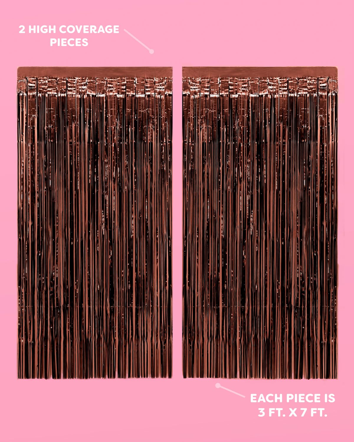 xo, Fetti 2pk Brown Party Curtain | Espresso Martini Fringe Birthday Decor