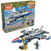 Mega Construx Fighter Jet Construction Set with character figures, Building Toys for Kids (223 Pieces)