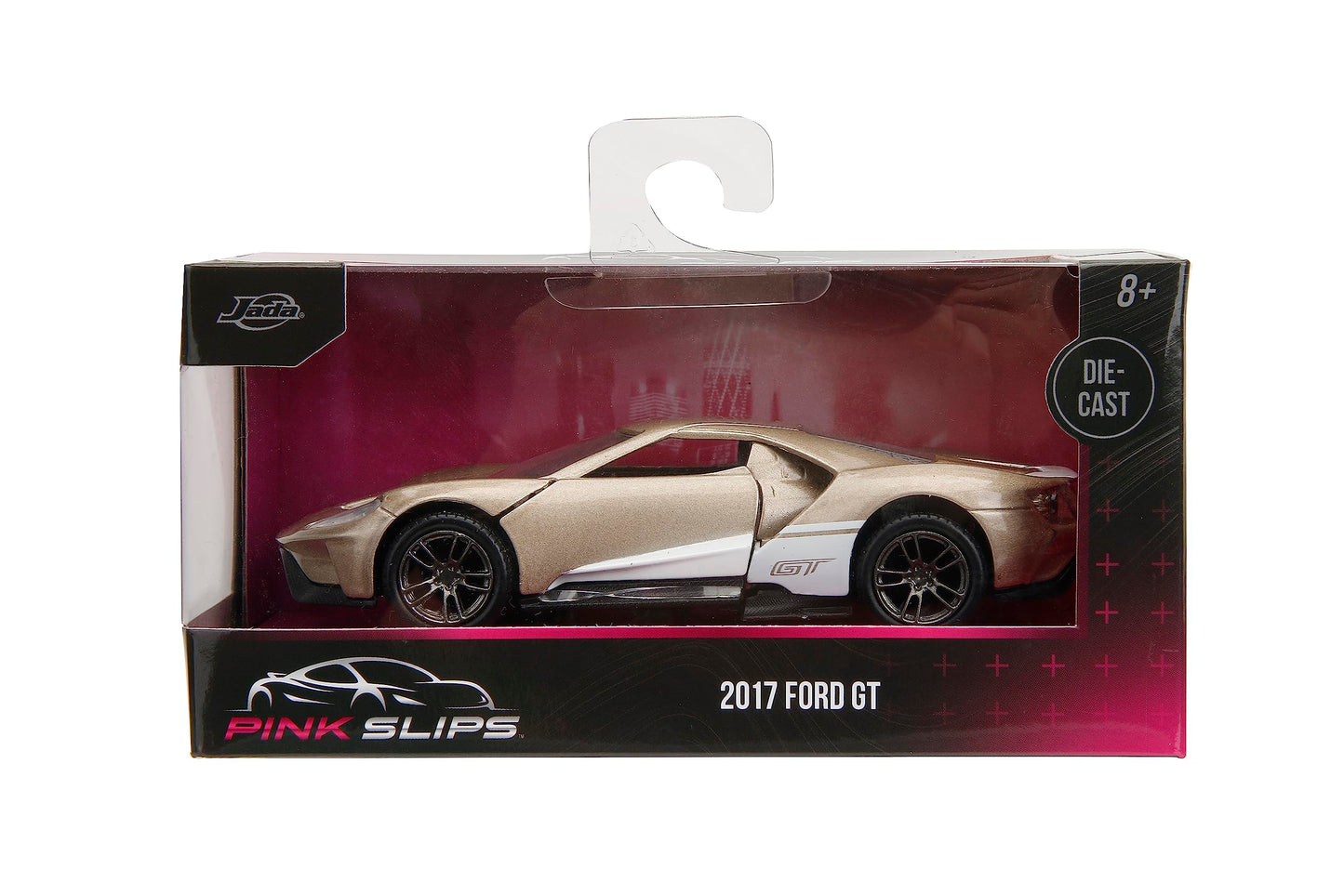 Jada Pink Slips 1:32 W1 2017 Ford GT Die-Cast Car, Toys for Kids and Adults(Metallic Gold)