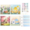 4 Pack Cute Animal Paint by Numbers Kit for Kids,DIY Easy Painting Kits on Canvas with Wooden Framed, Small Color by Numbers Acrylic,Adult Paint by