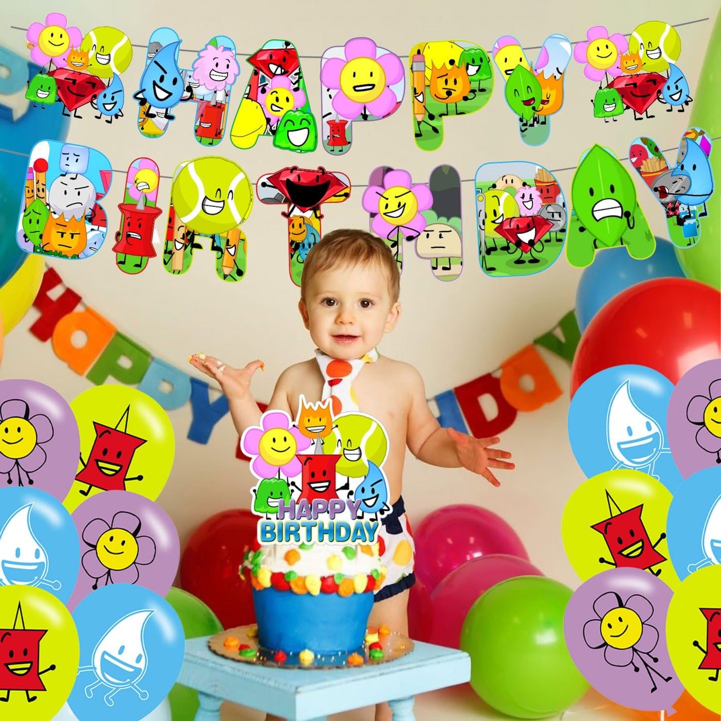 karg Battle-Dream Island Birthday Party Decoration Princess Includes Cake Toppers, Cupcake Toppers, Balloons, Banner Party Supplies Decoration