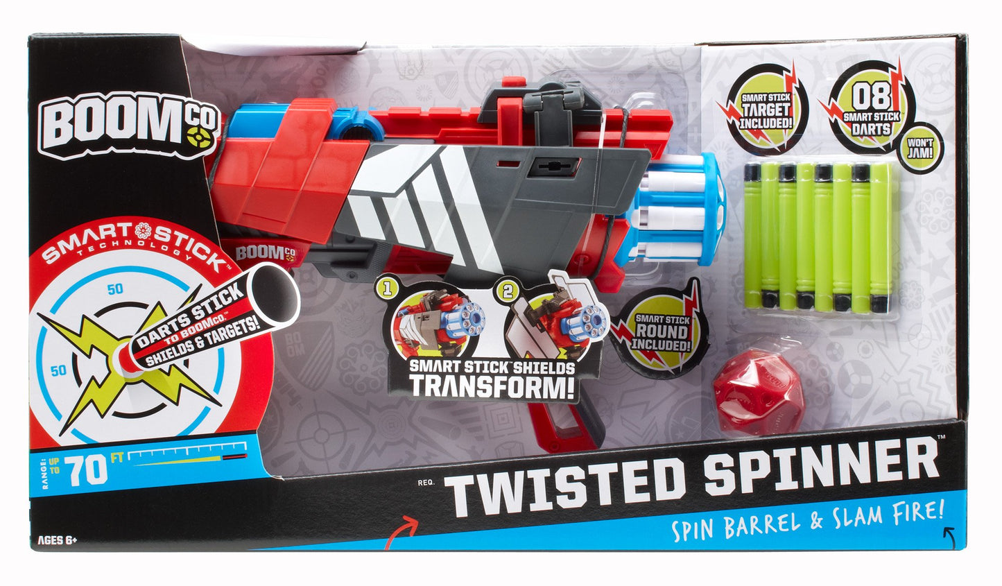 BOOMco Twisted Spinner Blaster with Rounds
