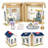 Fisher-Price Wood Pretend Play Toy Dollhouse, 6-Piece Wooden House Playset for Travel Preschool Kids Ages 3+ Years