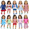 23 Pcs American Doll Clothes Dress and Accessories Sets for American 18 inch Dolls - Including 10 Complete Set of Clothing , Doll Accessories