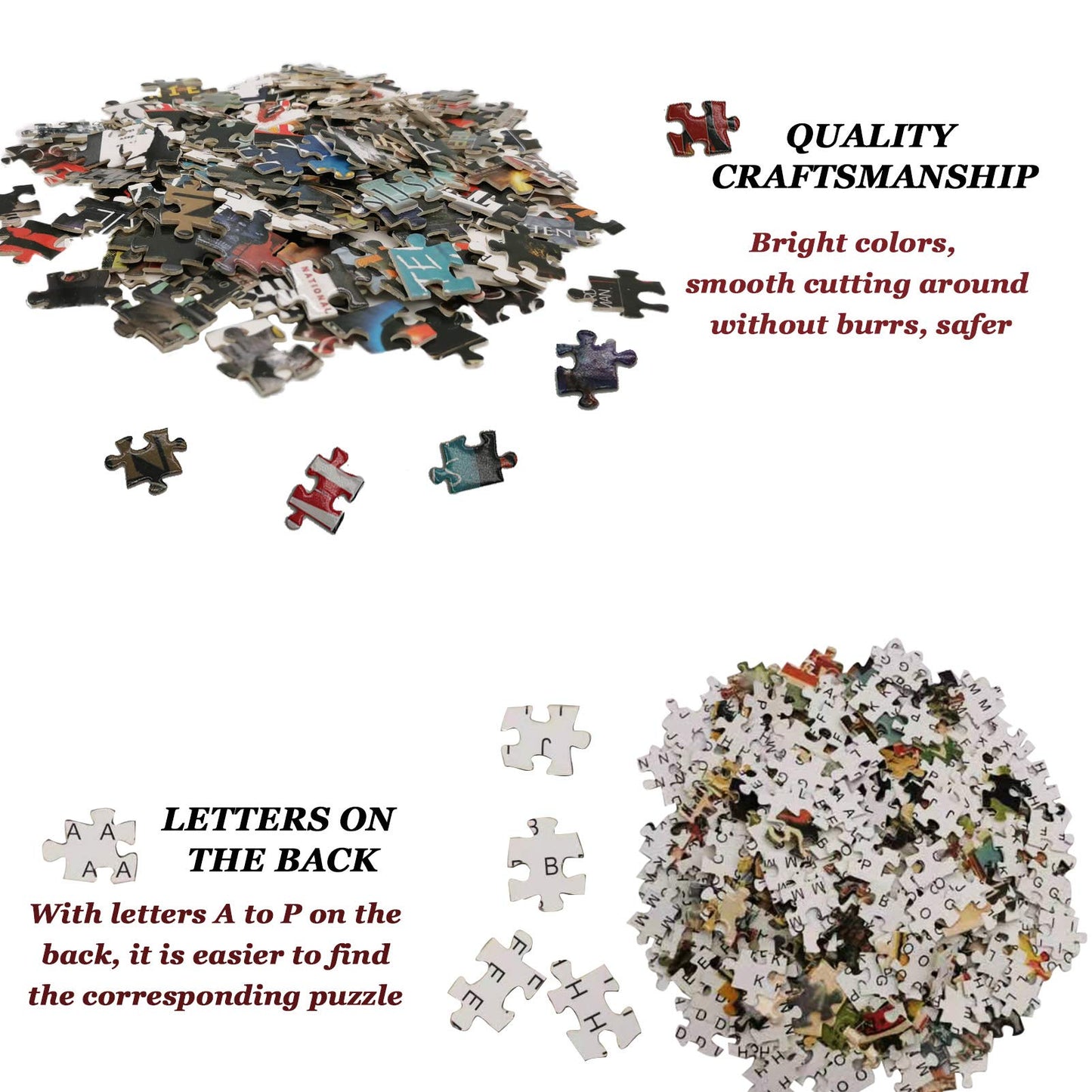Stephen King Horror Novels - 1000 Pieces Jigsaw Puzzle for Adults Premium Quality Recycled Material Jigsaw Puzzle Intense Colors and High Definition