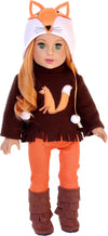 Foxy - Clothes for 18 inch Dolls - 4 Piece Outfit - Hat, Blouse, Leggings and Boots. (Doll Not Included)