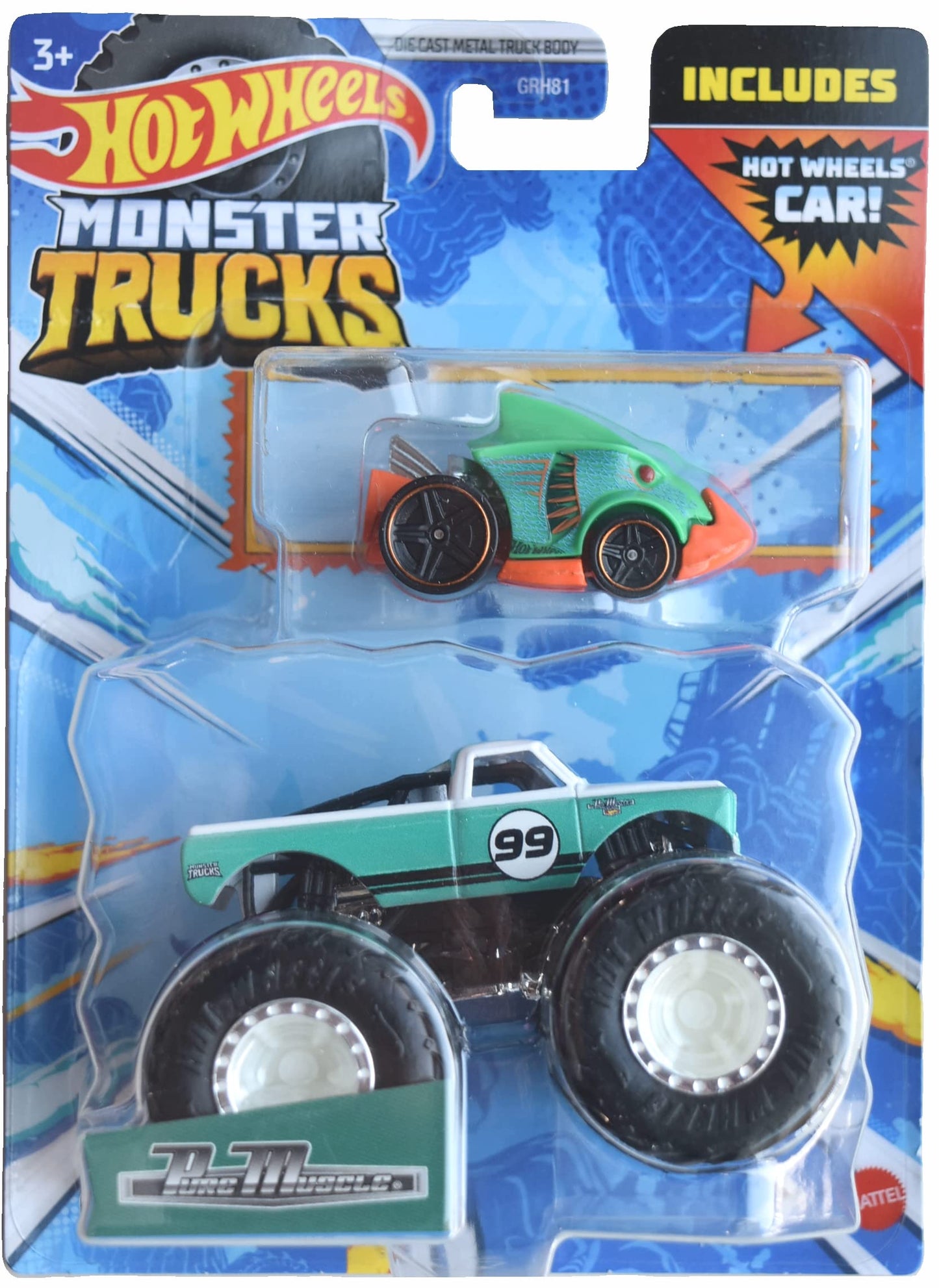 Hot Wheels Monster Trucks Pure Muscle, Includes Car