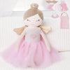 Perfectto Design Ballerina Princess Doll Stuffed Animal for Girls Toy Set - Bag, Tutu, Wings Play for 3 4 5 Year Old Girl Gift for Little Girl
